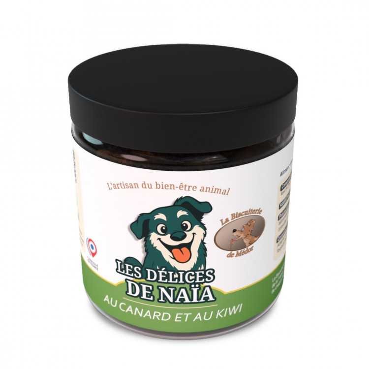 Les délices de Naïa au canard et au kiwi - 100g Les délices de Naïa au canard et au kiwi - 100g